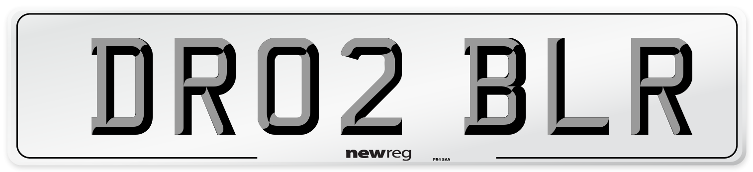 DR02 BLR Number Plate from New Reg
